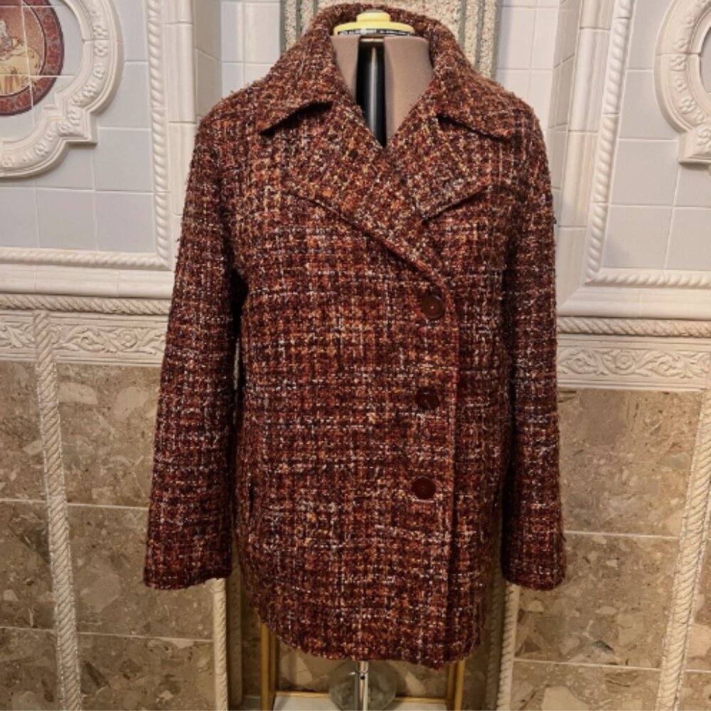 George. Sz 1X. Very Heavy Acrylic wool Blend. Asymetric button closure. WTC